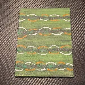 Abstract Green and Orange Canvas Art